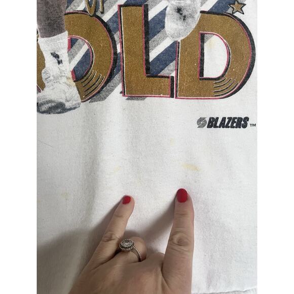 Vintage Clyde Drexler 90s 1992 USA Olympic USA Basketball Dream Team T-Shirt XL - Picture 6 of 14